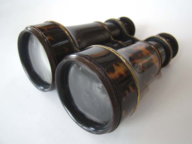 A 19th century pair of tortoiseshell mounted binoculars circa 1870 — image 2